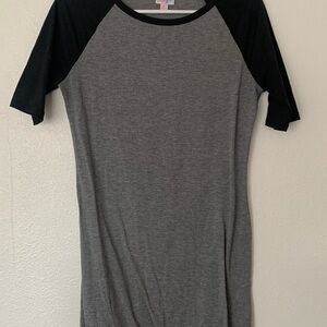 Gray and Black Raglan T-Shirt